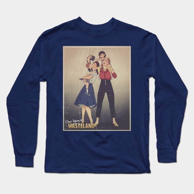 Beth & Odessa's Family Portrait (Aged) Long Sleeve T-Shirt by Once Upon a Wasteland